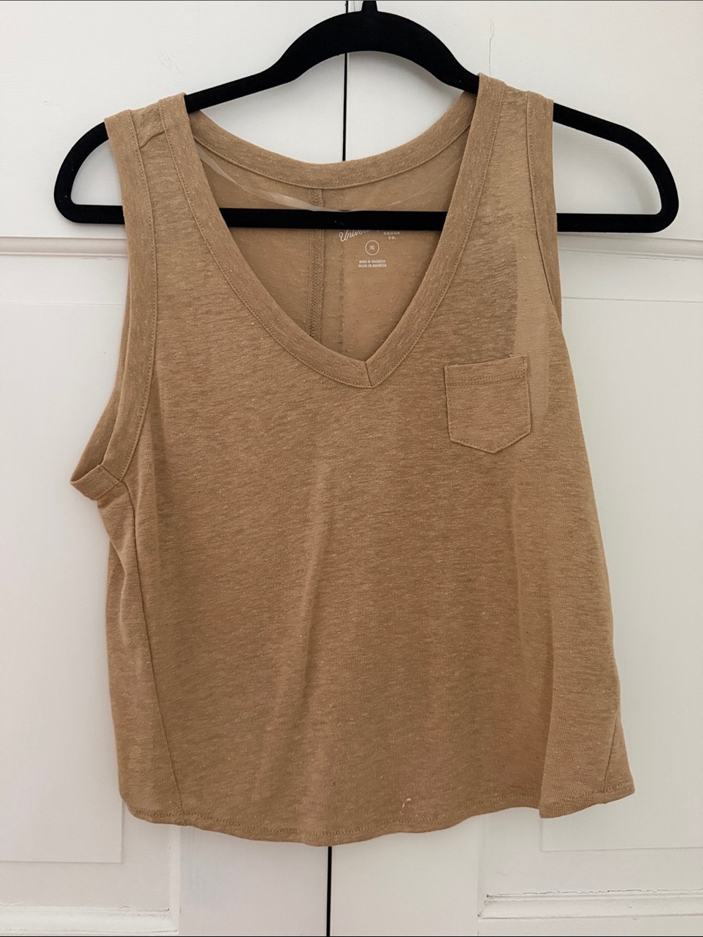 Universal Thread Sleeveless V-Neck Tank in Camel Tan